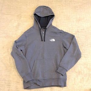 Men’s large gray - North Face full zip grey sweatshirt